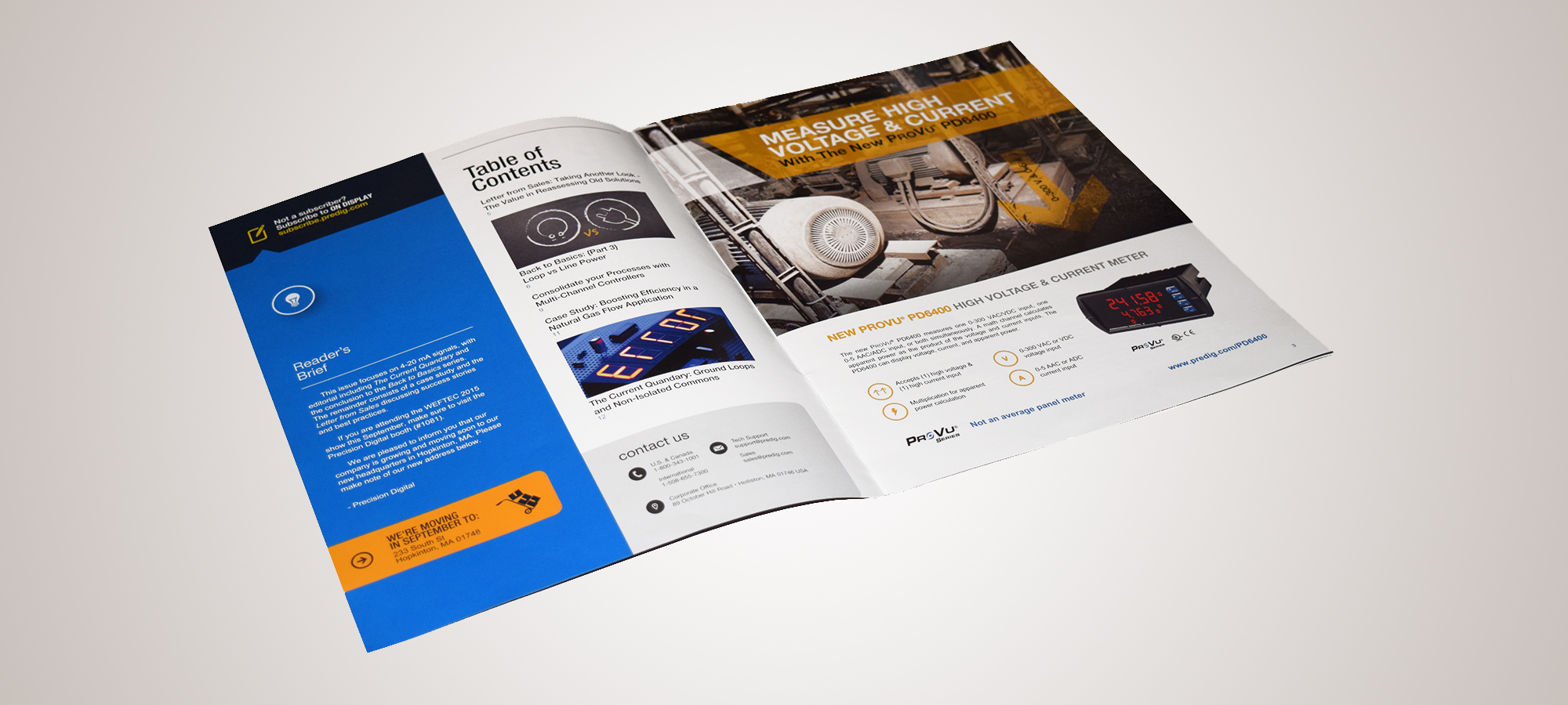 Magazine Table of Contents and Advertising Design